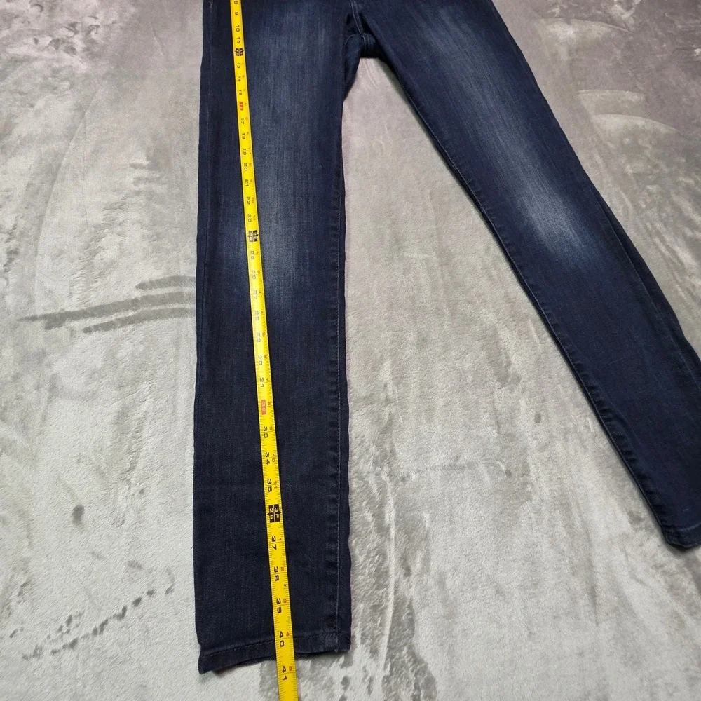 H&M &Denim Super Skinny Low Waist Jeans Dark Wash Blue 33/32 Womens